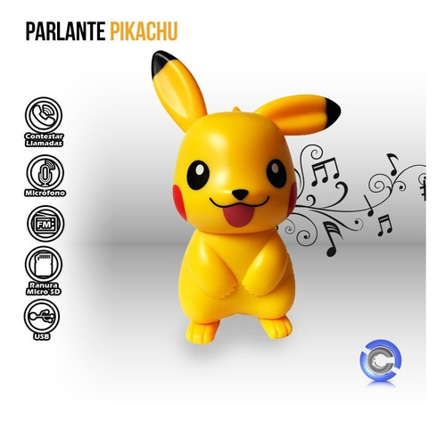 Parlante Pikachu Bluetooth Micro Sd Usb