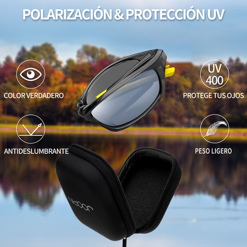 Lentes De Sol Plegables Hombre Mujer Uv Deportivos Ciclismo Anti Luz Solar De Moda Estilo Clásico Diseño Plateado