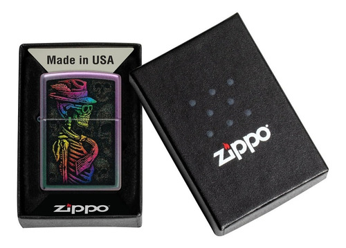 Imagen 2 de 8 de Encendedor Zippo Modelo 48192 Skull Design Garantia