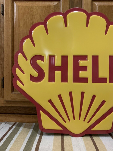 Cartel Shell Gasoline Sign Oil - A Pedido_exkarg