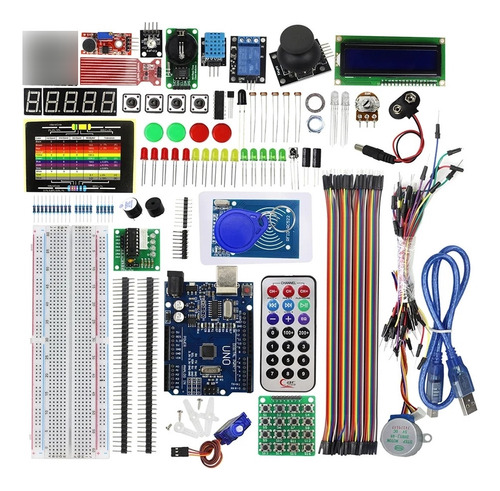 Kit Arduino Starter Uno Stepper Motor Rfid Lm35 74hc595 Led