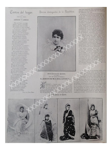 Nota Prensa Antigua 1896 Dolores Franco Peña Etc