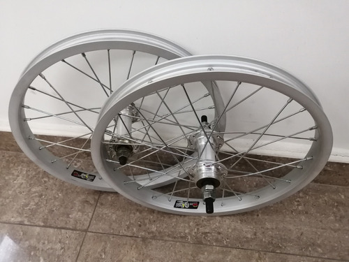 Rines Bmx Aluminio Silver 16x28h De Bicicleta (par). C28