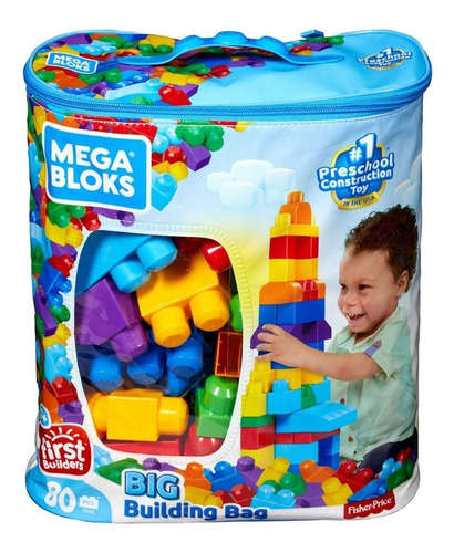 Mega Bloks Bolsa Clásica Con 80 Bloques De Construcción