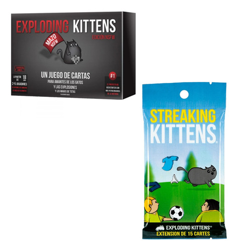 Pack Exploding Kittens Nsfw + Streaking Kittens - Español