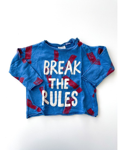 Remera Zara Bebe Azul Talle 9-12 Meses No Cheeky Mimo