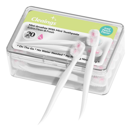 Mini Cepillos De Dientes Disisibles Con Dos Perlas De Pasta