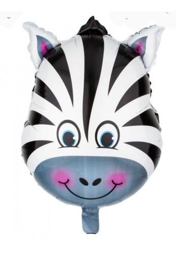 Globo Metalizado Animales Cebra 30 Cm Pack X 2 Und