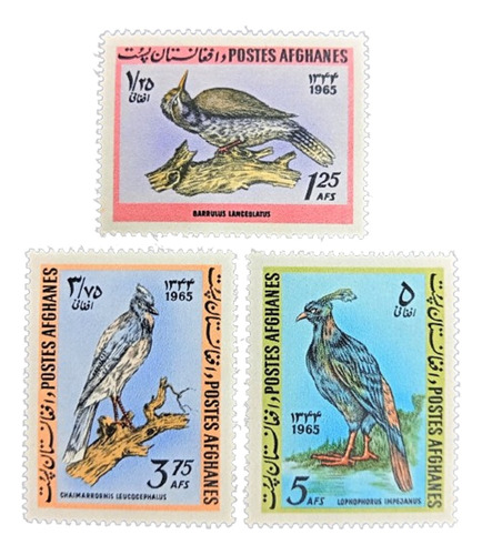 Afganistán Aves, Serie Yv 786-788 Año 1965 Mint L18929