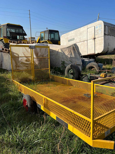 Carreton Trailer De Tiro Minicargadora Miniretro Autoelevado