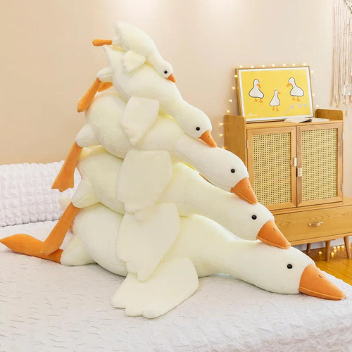 Almohada De Peluche Infantil Big Goose, Bonita Muñeca De Gan