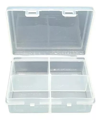 Caja Organizadora Con 4 Divisiones 10,5 X 8 3,5 Siena Color Transparente