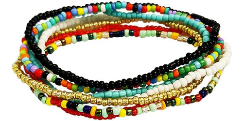 Tornozeleiras Com Miçangas Zhang Shin Para Mulheres - 7 Peç