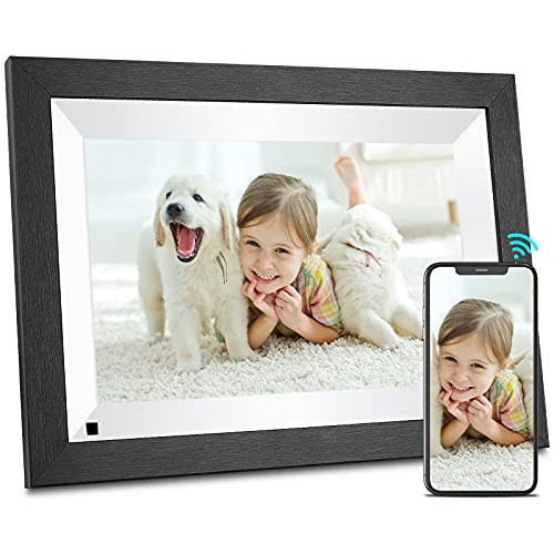 Bsimb Smart Wifi Digital Picture Frame 16gb With Wood Effect