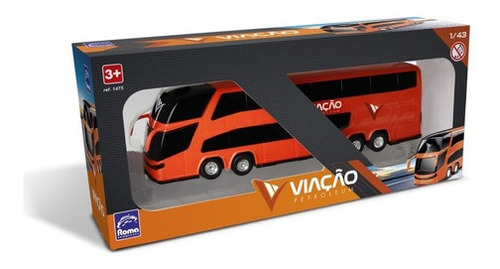 Bus Micro Doble Piso Varios Colores 1:43 Marca Roma 1475