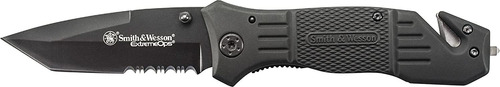 Cuchillo Navaja Plegable Smith & Wesson Tactico Edc Dentado