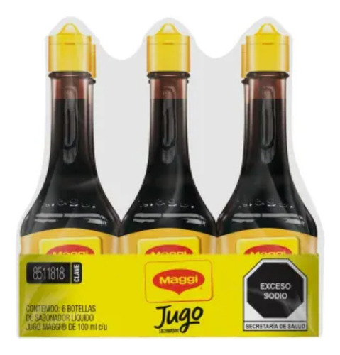Jugo Sazonador Maggi 6 Pzas De 100 Ml C/u