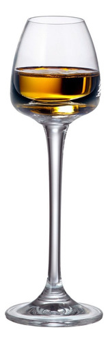 Anser Juego De 6 Copas De Vidrio Para Licor 70 Ml Color Blanco