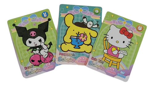 Cartas Sanrio Kuromi Hello Kitty Melody 10 Sobre Holografico Sanrio Holográfico