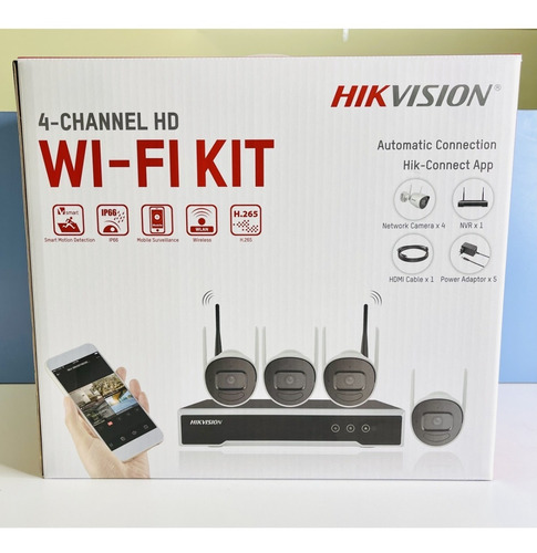 Imagen 3 de 5 de Kit Camaras Nvr 4ch Exterior Inalambricas Wifi 1tb C/audio