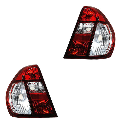 Par Juego Calaveras Nissan Platina 2007 - 2010 Rojo/bco Tyo