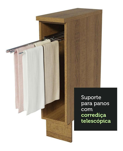 Gabinete Porta-toallas Cocinas Madesa Glamy Con Tarja Mm Color Rustic
