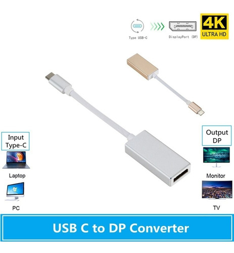 Convertidor Usb Tipo C Para Display Port (tienda) Cod 1911