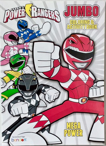 Power Rangers Jumbo Libro Para Colorear Y Actividades | Envío gratis