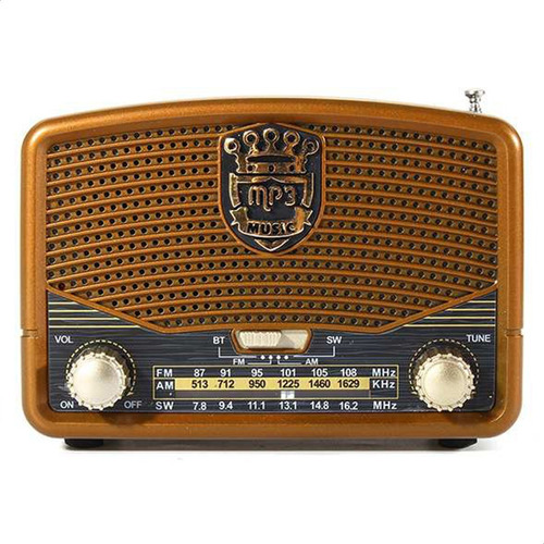 Imagen 1 de 10 de Radio Parlante Bluetooth Retro Vintage Batería Recargable 5v