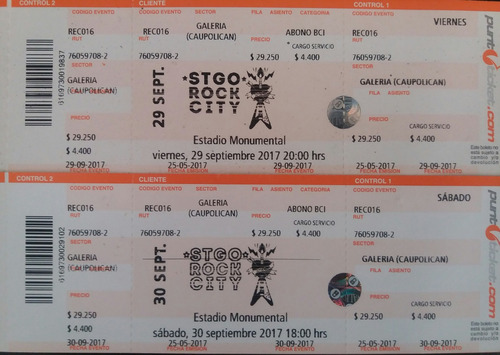 Entradas Santiago Rock City