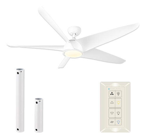 Breeze Bay Ventilador De Techo Moderno Blanco De 60 Pulgadas