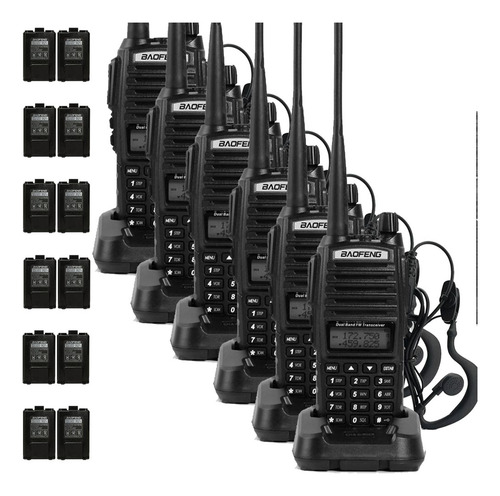 Handy Baofeng Uv-82 10w Kit X6 Bi-banda 128ch Hasta 20km Negro