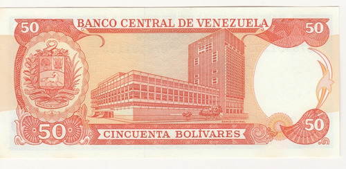 Imagen 2 de 2 de Billete Venezuela 50 Bs Febrero 5 1998 U8 Unc