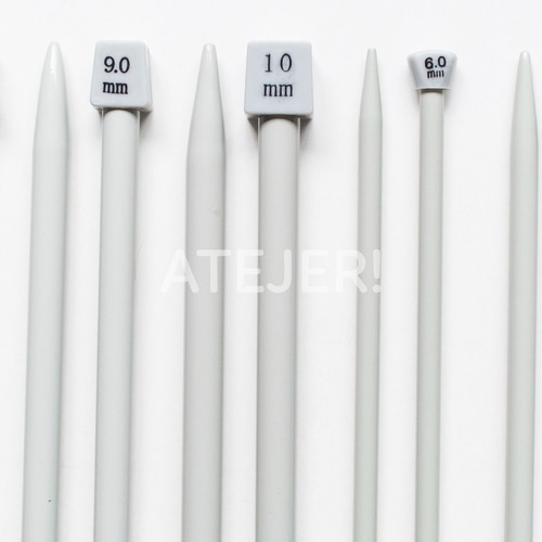 Imagen 4 de 7 de Set Agujas Tricot De Aluminio Marca Silver Por 13 Unidades