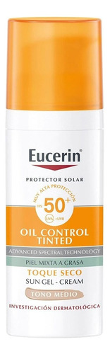 Protector Solar Facial Eucerin Sun Fps 50+ Tono Medio 50ml