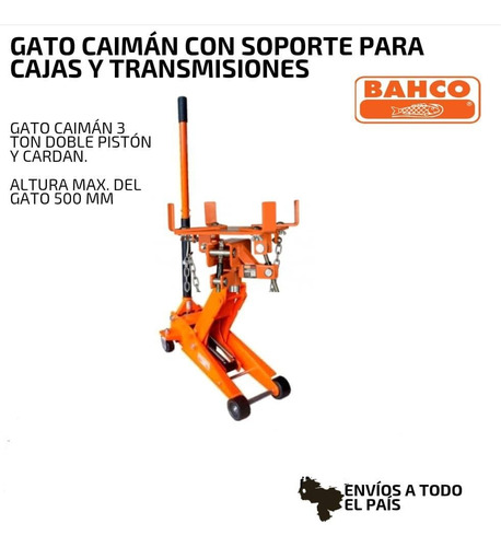 Gato Caiman Bahco Español 3t + Adaptador Para Cajas Y Transm