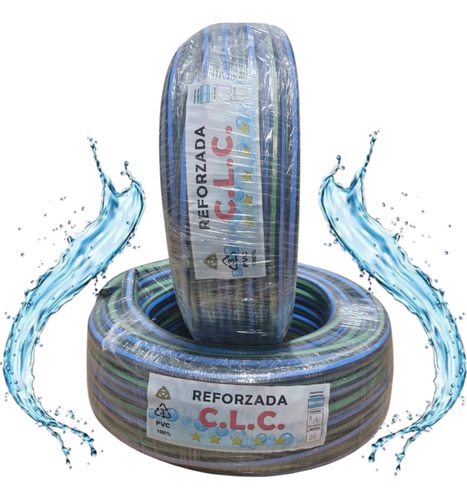 25 Metro Manguera Ultra Reforzada 3/4 Pvc Riego Agua Jardin 