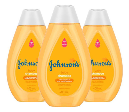 Kit Com 3 Shampoo Johnson's Baby Regular 400ml