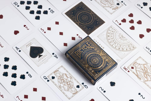 Bicycle Cypher Premium Negro Cartas De Juego, Oro Foil, E...