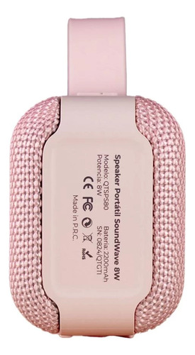 Caixa De Som Portátil Quanta Qtsps80 Soundwave 8w Bluetooth Cor Rosa