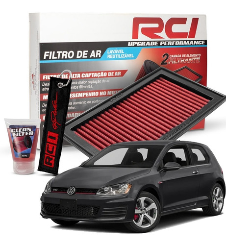 Filtro Ar Inbox Esportivo Golf Gti 2014 2015 2016 2017 2018