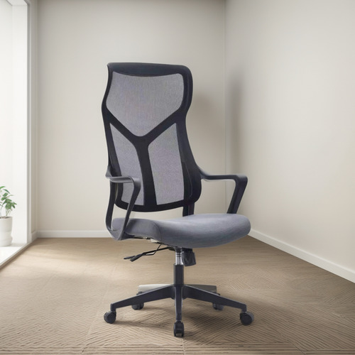 Silla De Oficina Moderna Y De Alta Calidad - Oslo Color Gris Material del tapizado Algodón