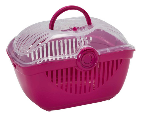 Caja de transporte moderna para gatos Top Runner, rosa, Tam