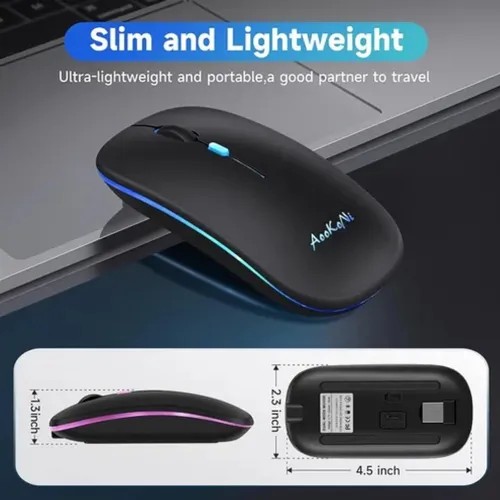 Mouse Raton Inalámbrico Bluetooth Pc Cell Tablet Recargable