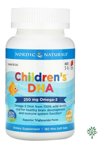 Children's Dha, fresa, 250 mg, 180 minigeles blandos Eua Sabor Morango