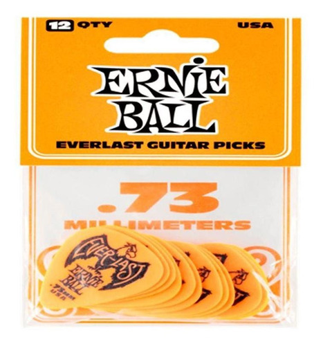Pack Uñetas Ernie Ball Everlast, 0.73mm, 12 Unidades