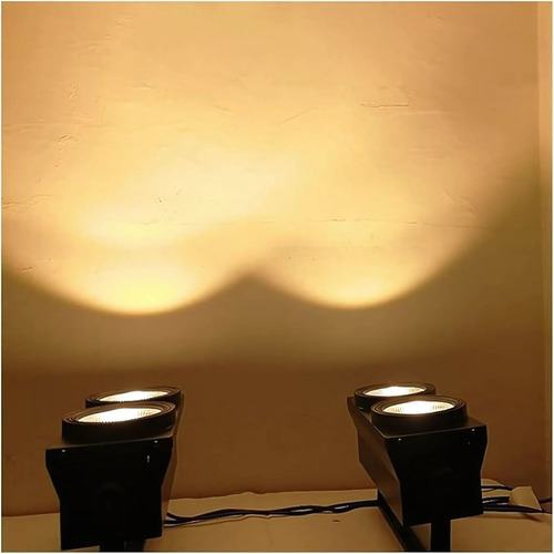 2x Refletor Mini Brut Led 200w Branco Led Rgb Strobo Dmx512