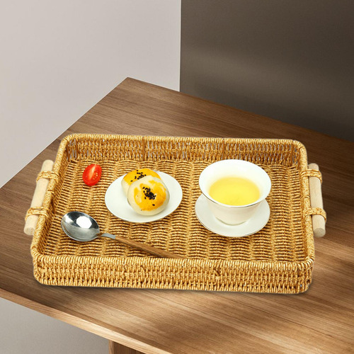 Cesta Tejida , Cesta Para Servir Frutas, 40cmx29.5cmx5cm