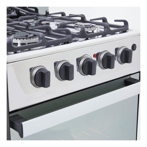 Imagen 3 de 4 de Estufa Haceb Súper Romero Ultra gas natural 4 quemadores negra 120V puerta con visor