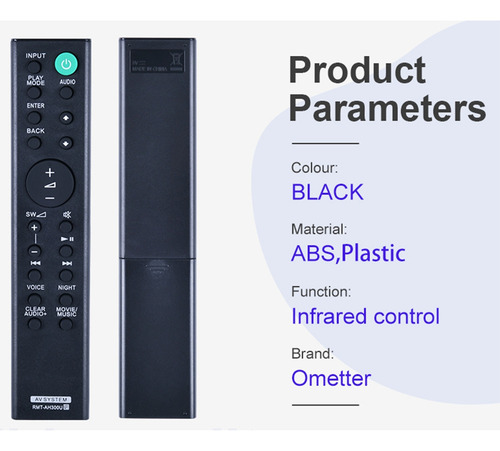 Control Remoto De Barra De Sonido Rmt-ah300u Para Barra De S
